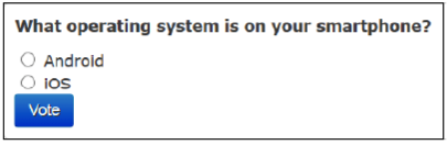 How the poll looks for a participants