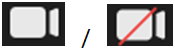 Enable video / Disable video buttons